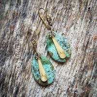 Tribal turquoise earrings