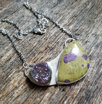 Purple Druzy necklace