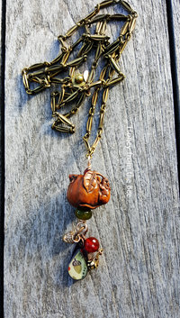 tunic length Autumn pendant