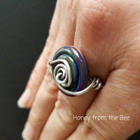 Silver and Lampwork ring