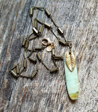 Soft green gemstone necklace