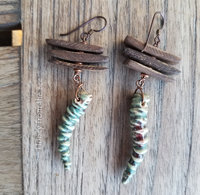 Long nature earrings