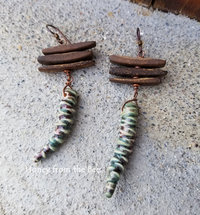 Artisan earrings in boho style