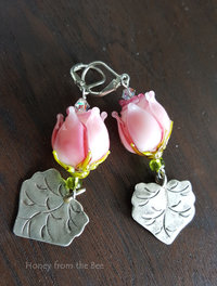 Pink Rose earrings