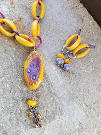 Purple Paisley necklace