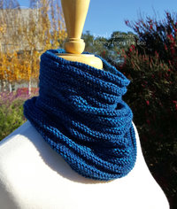 Blue Cashmere cowl