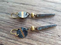 Rustic dagger earrings