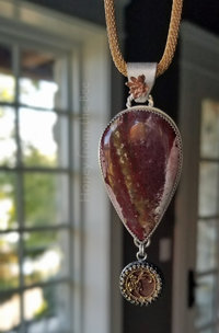 Red and gold artisan necklace