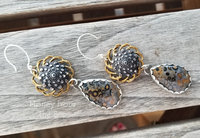 Oolitic marble earrings