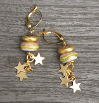 Gold lamwprk earrings