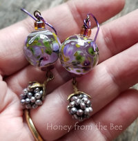 Garden lampwork earrings