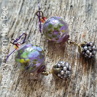 Lavender and green earrings