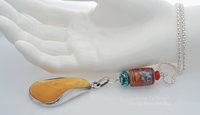 yellow, orange and turquoise pendant