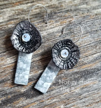 Grey artisan earrings