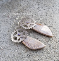 Fossilized Coral Agate earrings