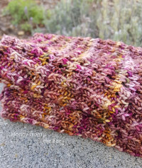 Pink handknit cowl