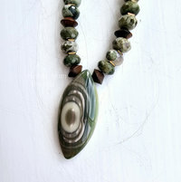 Imperial Jasper necklace in greens and browns