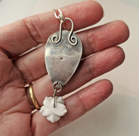 Back of gemstone pendant in sterling silver