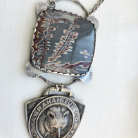 Fur Trader's necklace features watch fob and Sonoran Dendritic Jasper