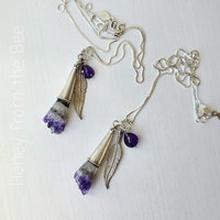 Purple and silver pendant