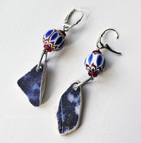 Fun casual earrings in red white and blue