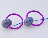Fucshia and Teal earrings
