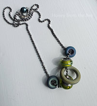 Lampwork and chain necklace