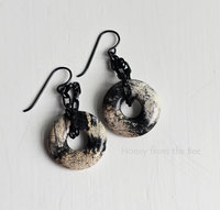 Black and Tan gemstone earrings
