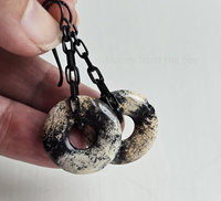 Black and Tan gemstone earrings