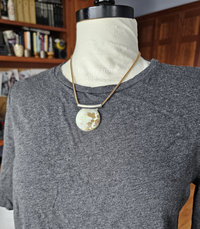 Ocean jasper pendant on model