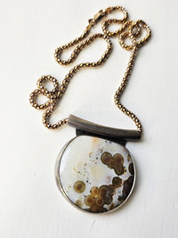 Ocean Jasper pendant with simple setting to show off gemstone