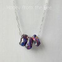 Lampwork necklace on sterling silver chain