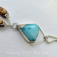 Turquoise necklace in a beach theme