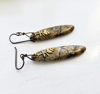 Woodland Artisan earrings featuring chrysocolla