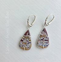River Jasper earrings set in sterling silver