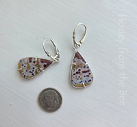 Romantic gemstone earrings feature river jasper and sterling silver