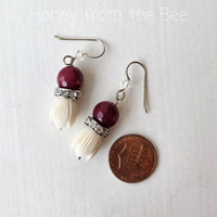 Ruby Quartz earrings with crystals