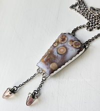 Ocean Jasper necklace set in sterling silver