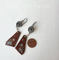 Jasper earrings in red and grey