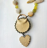 Boho style necklace in garden theme