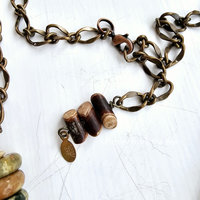 Clasp of rainforest jasper necklace