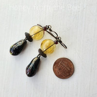 Fall earrings in yellow and red