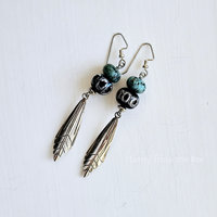 Turquoise earrings in Southwest style