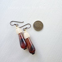 Mushroom earrings in vintage lucite