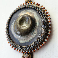 Lisa Peters Russ ceramic cabochon beadwoven