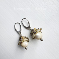 Lampwork earrings in beach theme