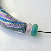 Pastel colored art glass necklace