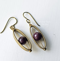 Modern Ruby earrings