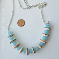 Summer necklace in blue and white