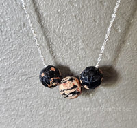 Clean and simple necklace of gemstone beads on sterling silver chain